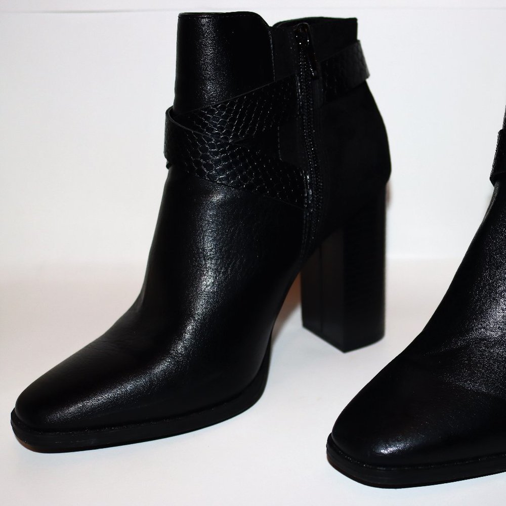 NWOB Zepplin Cross-Buckle Heeled Bootie